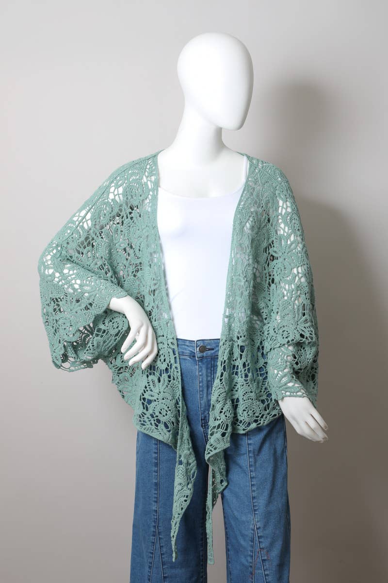 Crochet Floral Petal Kimono Wrap 🌼