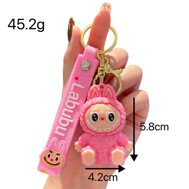 Cute Silicone Labubu Keychain Bag Pendant