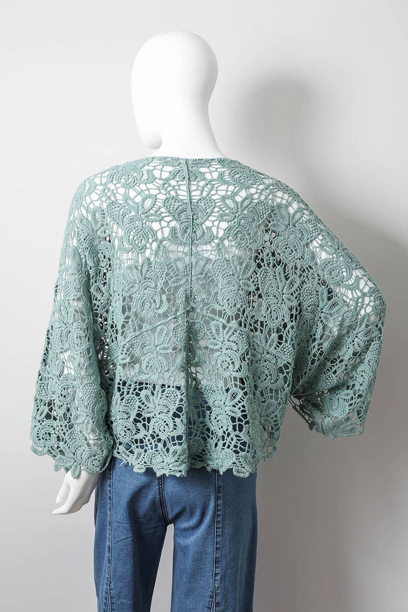 Crochet Floral Petal Kimono Wrap 🌼
