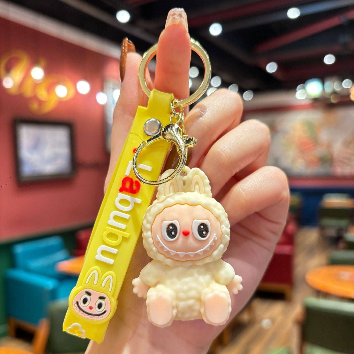 Cute Silicone Labubu Keychain Bag Pendant