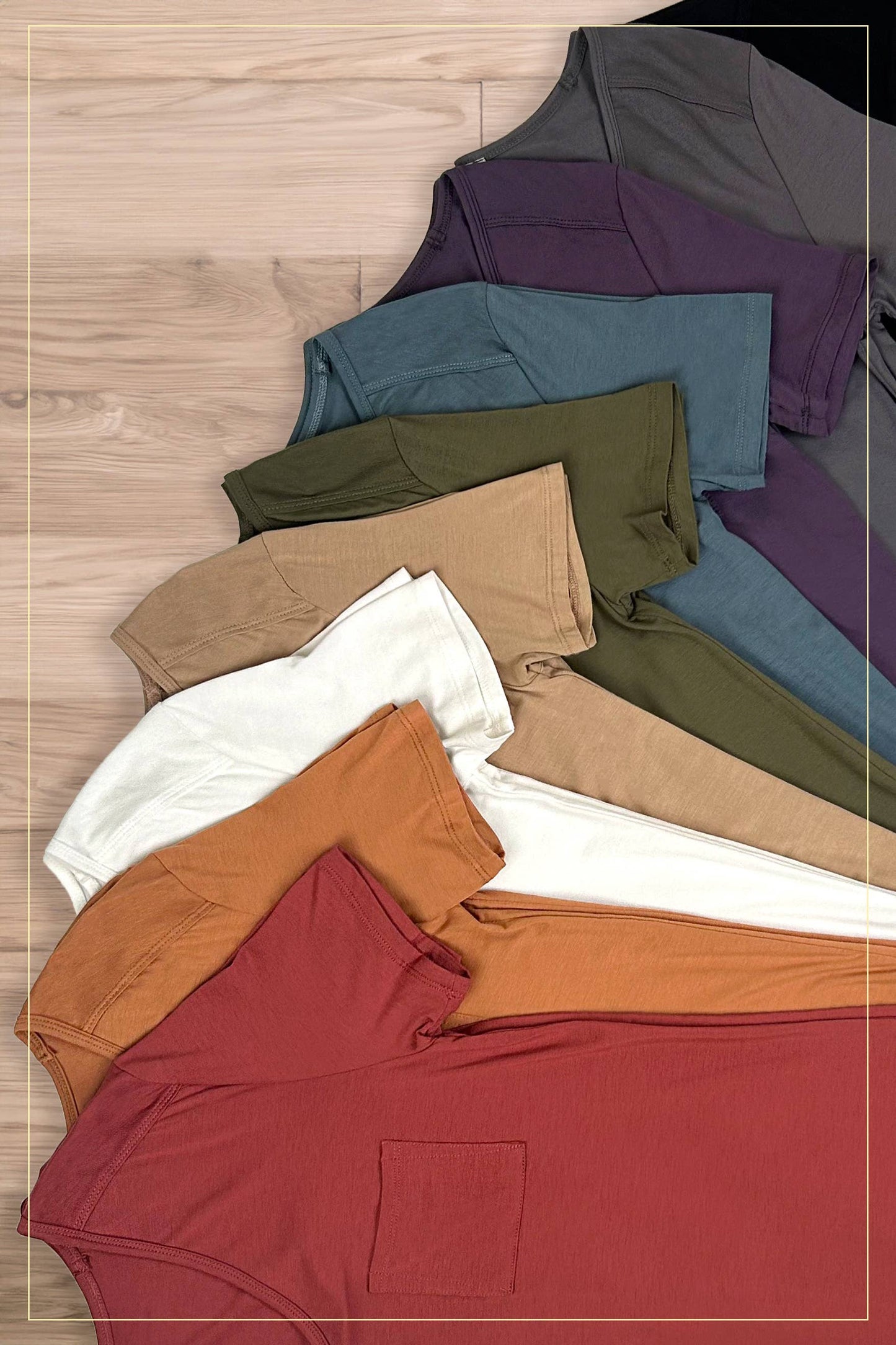 Super Soft Front Pocket Short Sleeve Basic Top