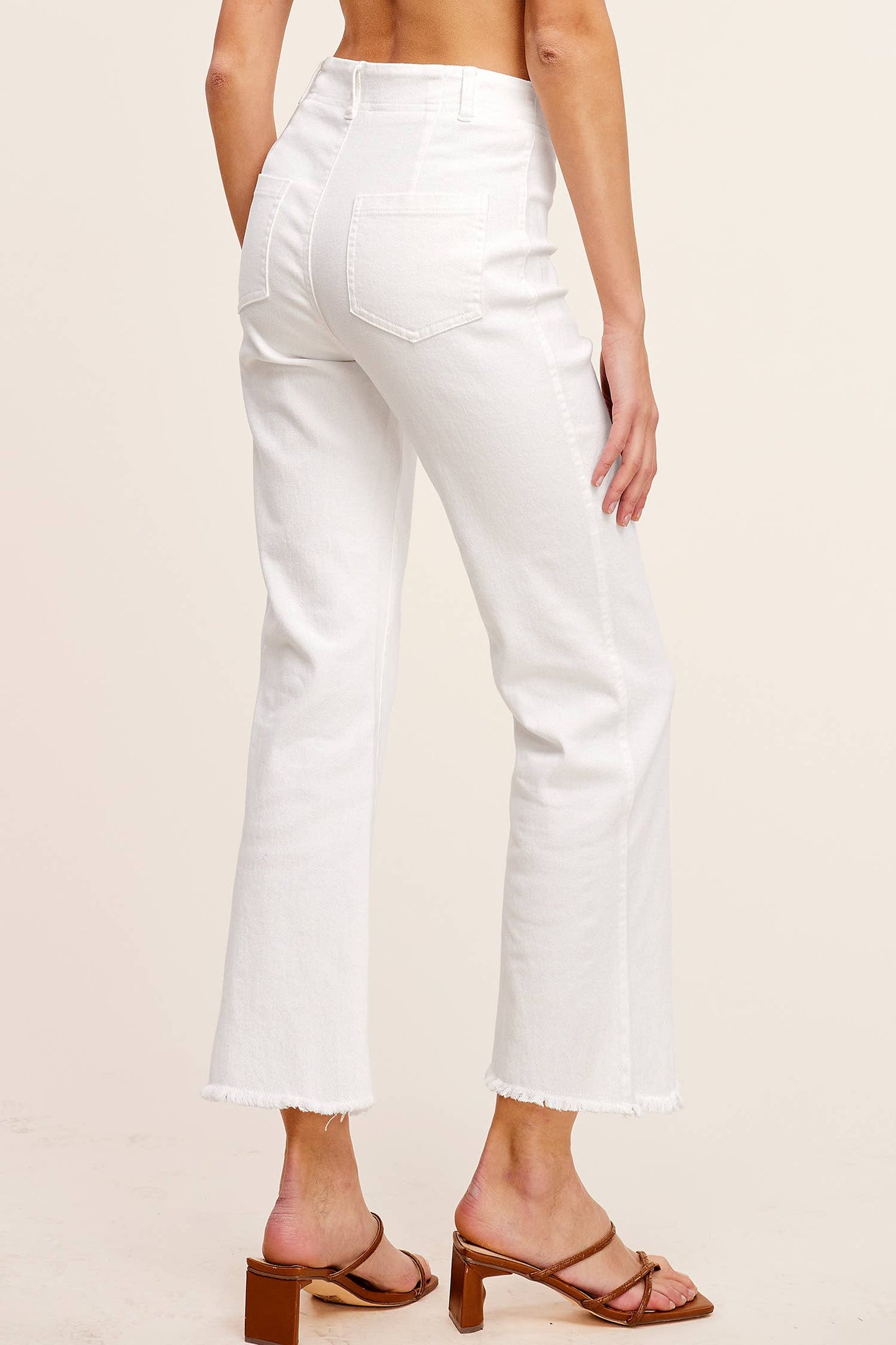 Soft Washed Stretchy High Waisted Flare Pants