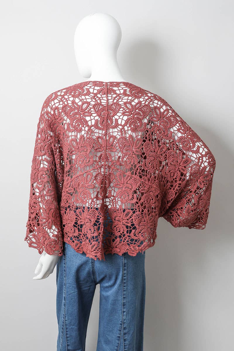 Crochet Floral Petal Kimono Wrap 🌼