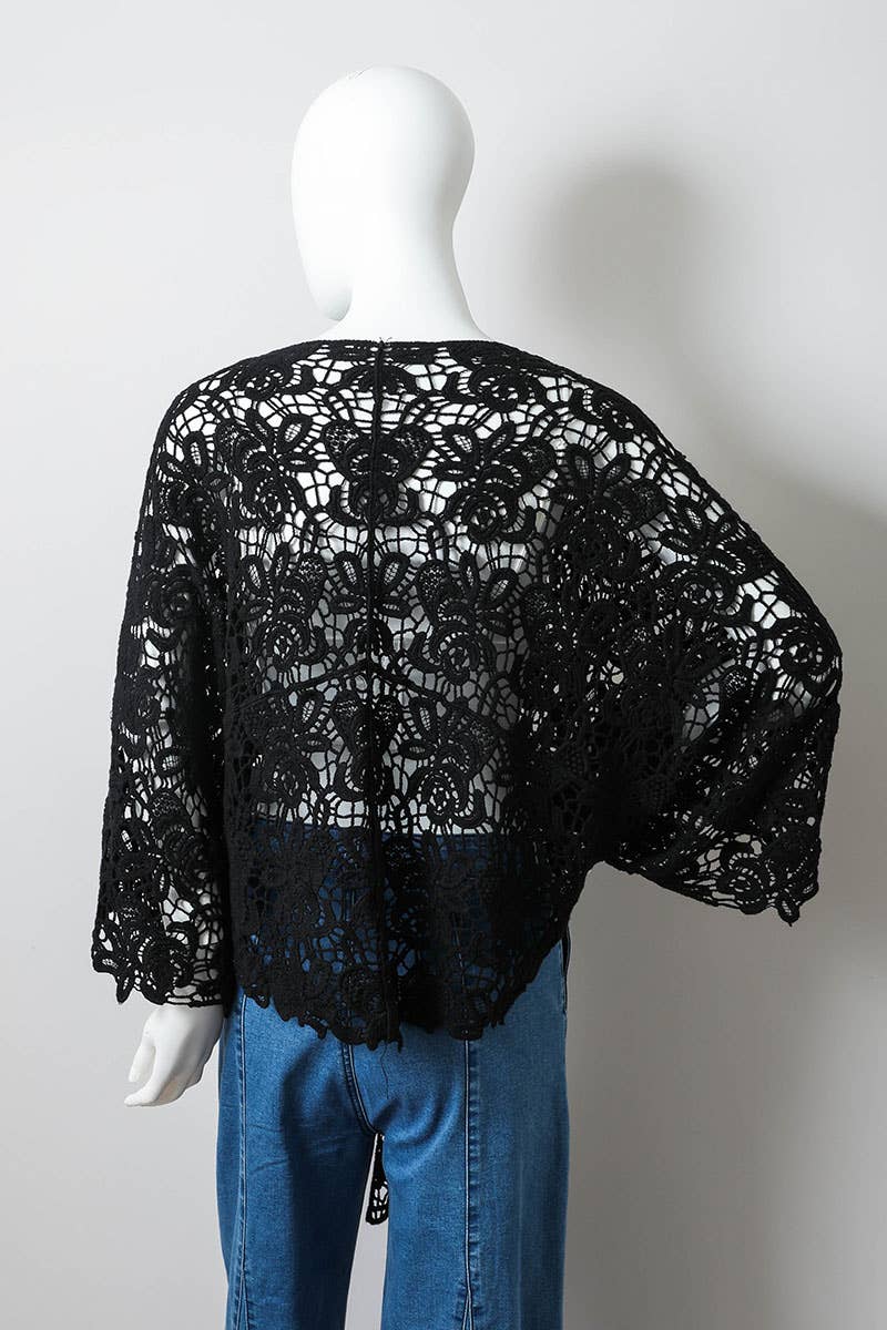 Crochet Floral Petal Kimono Wrap 🌼