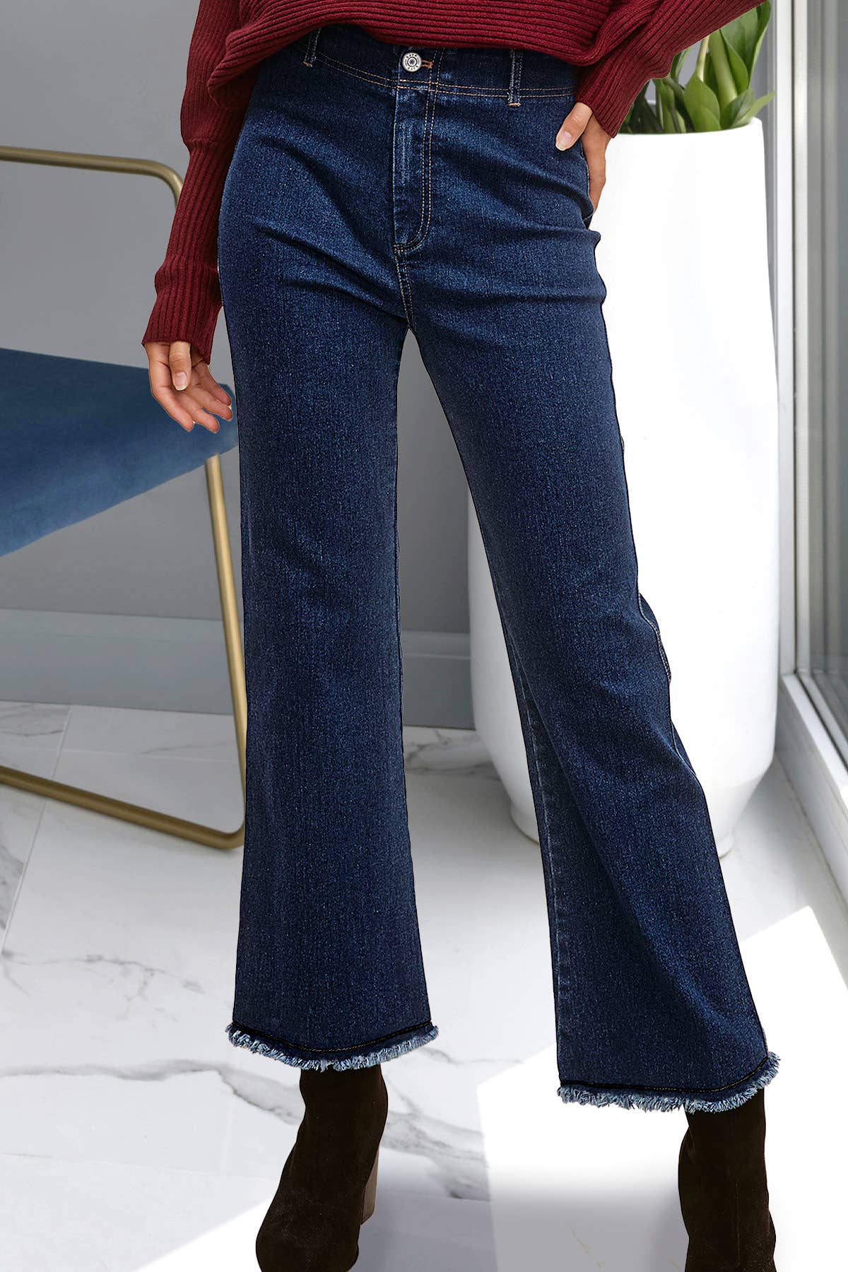 Soft Washed Stretchy High Waisted Flare Pants