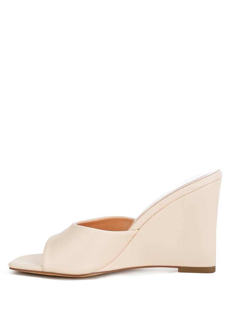 Shiloy Recycled Faux Leather Wedge Sandals