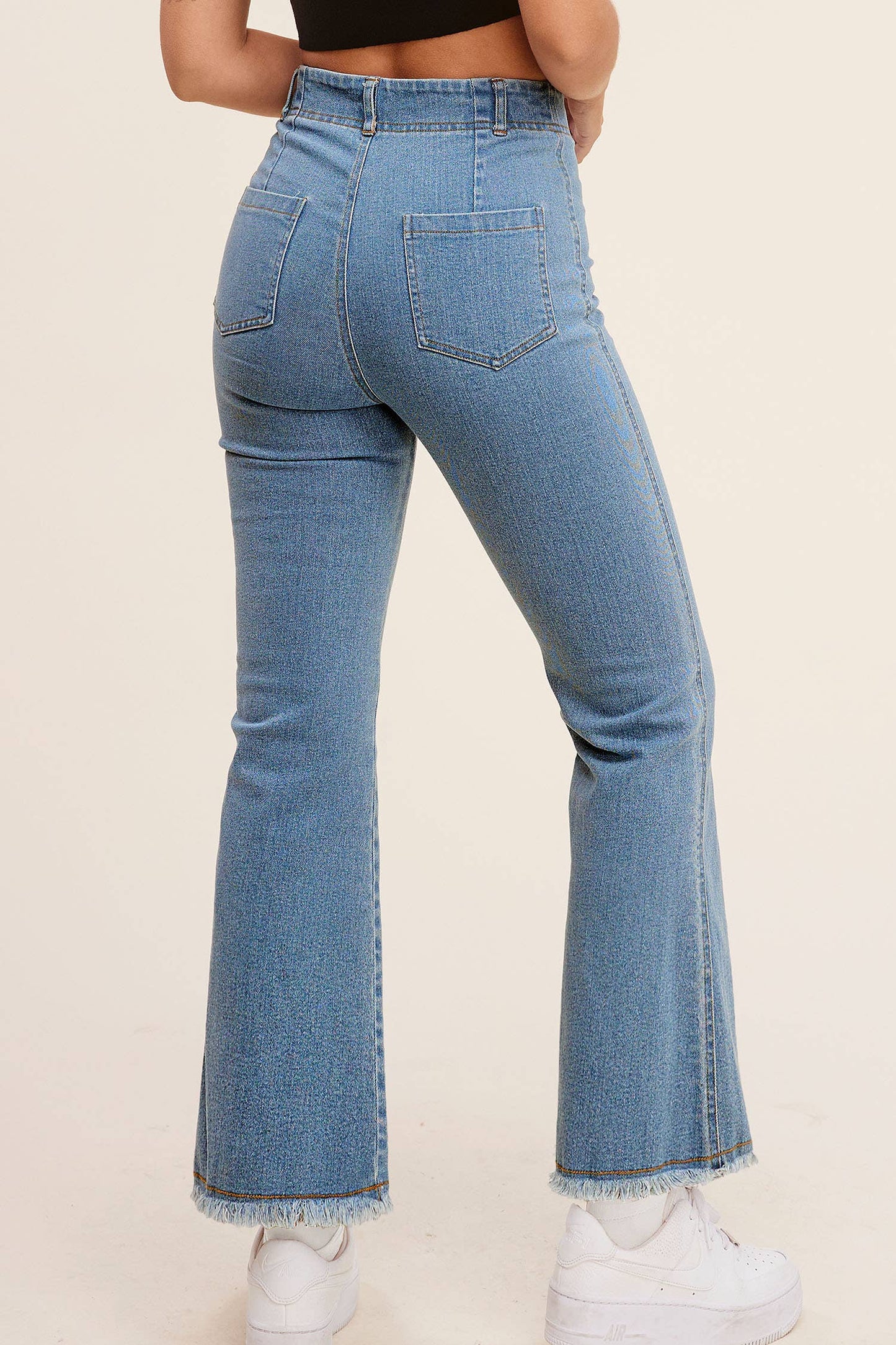 Soft Washed Stretchy High Waisted Flare Pants