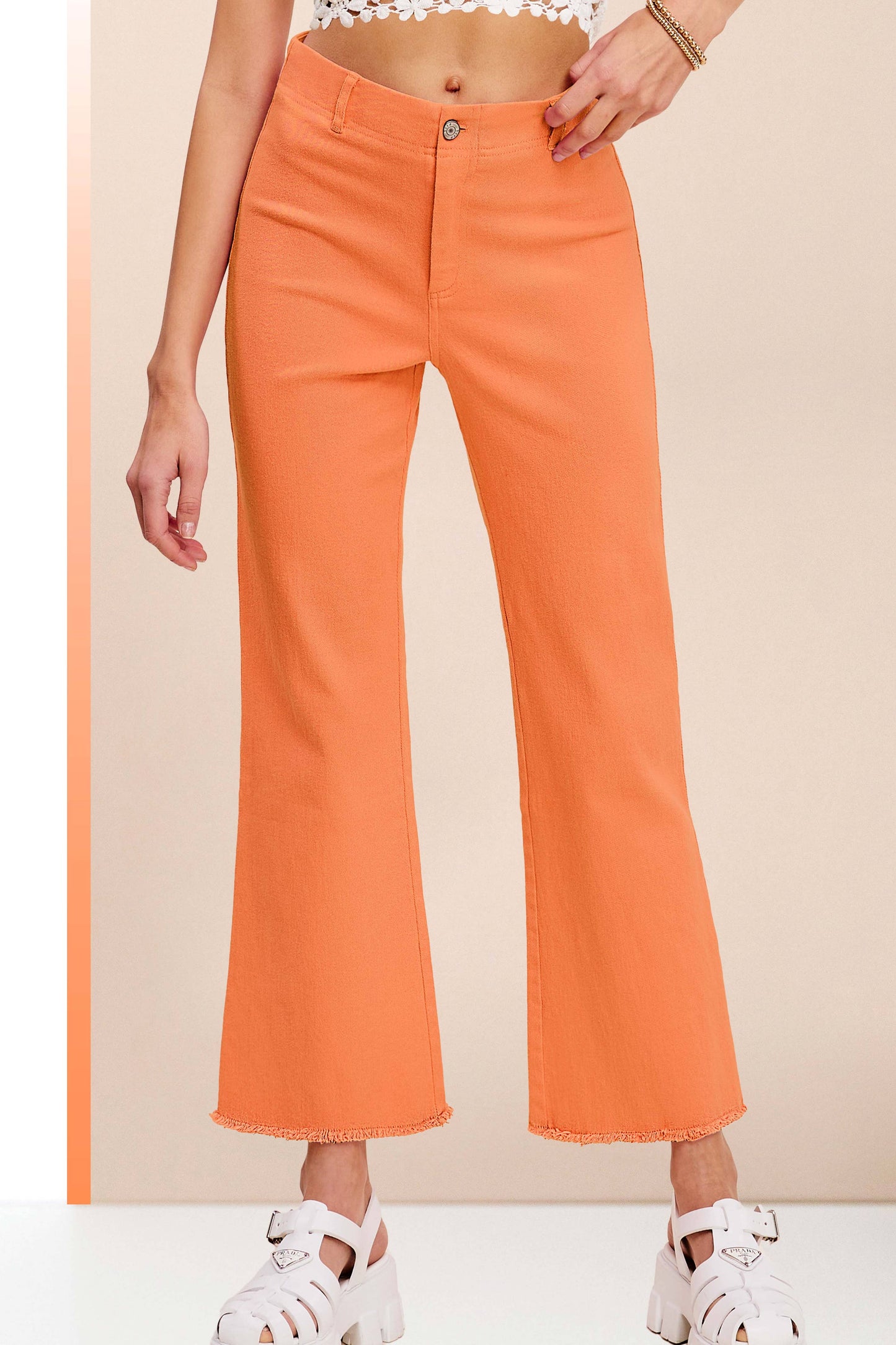 Soft Washed Stretchy High Waisted Flare Pants