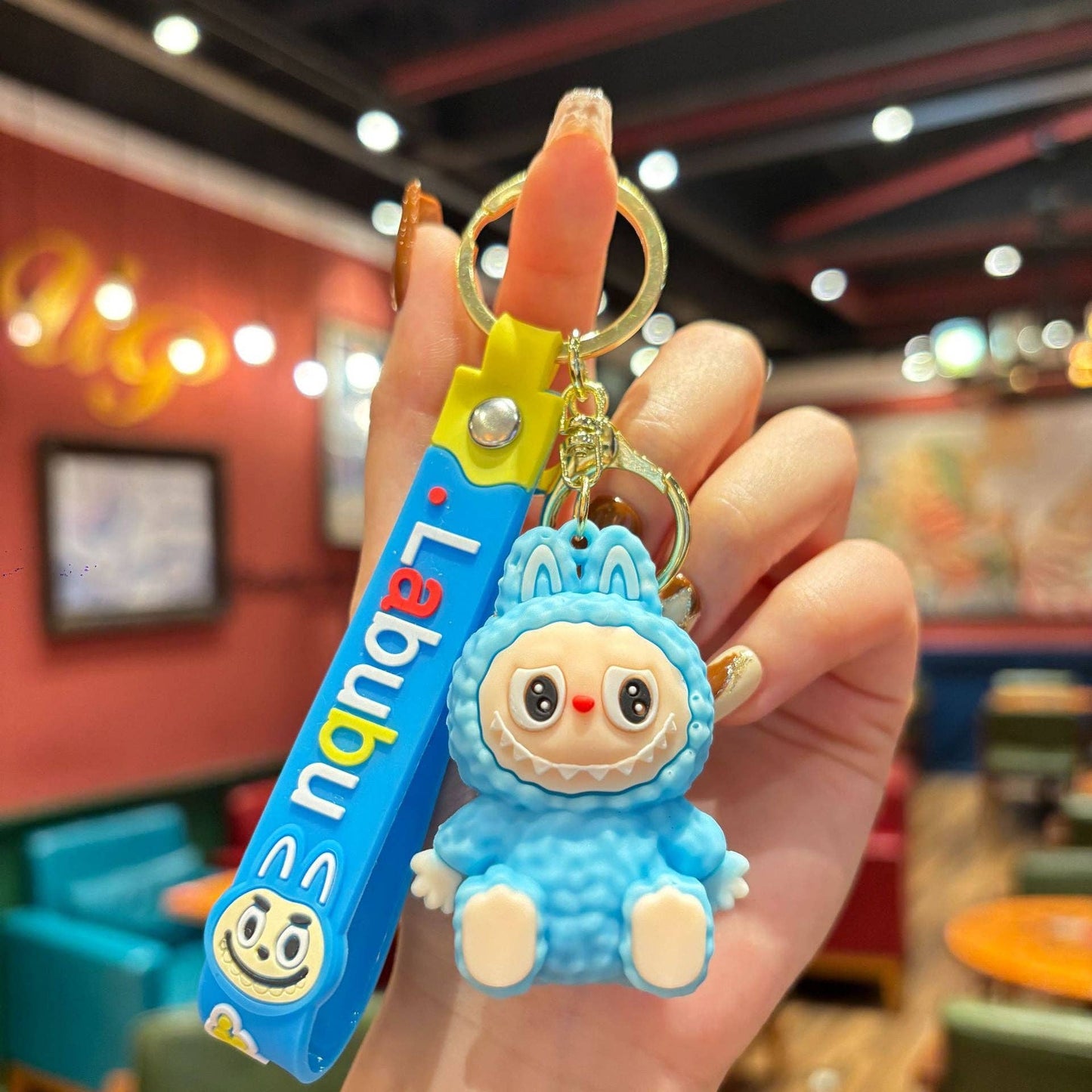 Cute Silicone Labubu Keychain Bag Pendant