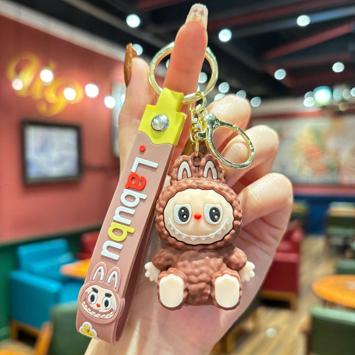Cute Silicone Labubu Keychain Bag Pendant