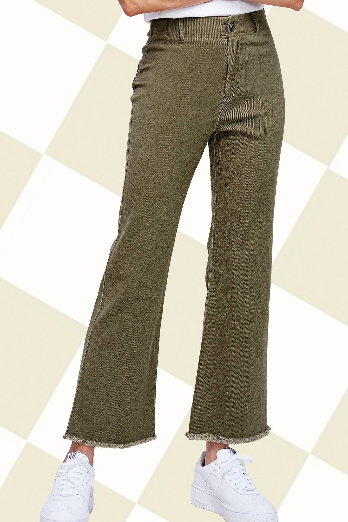 Soft Washed Stretchy High Waisted Flare Pants