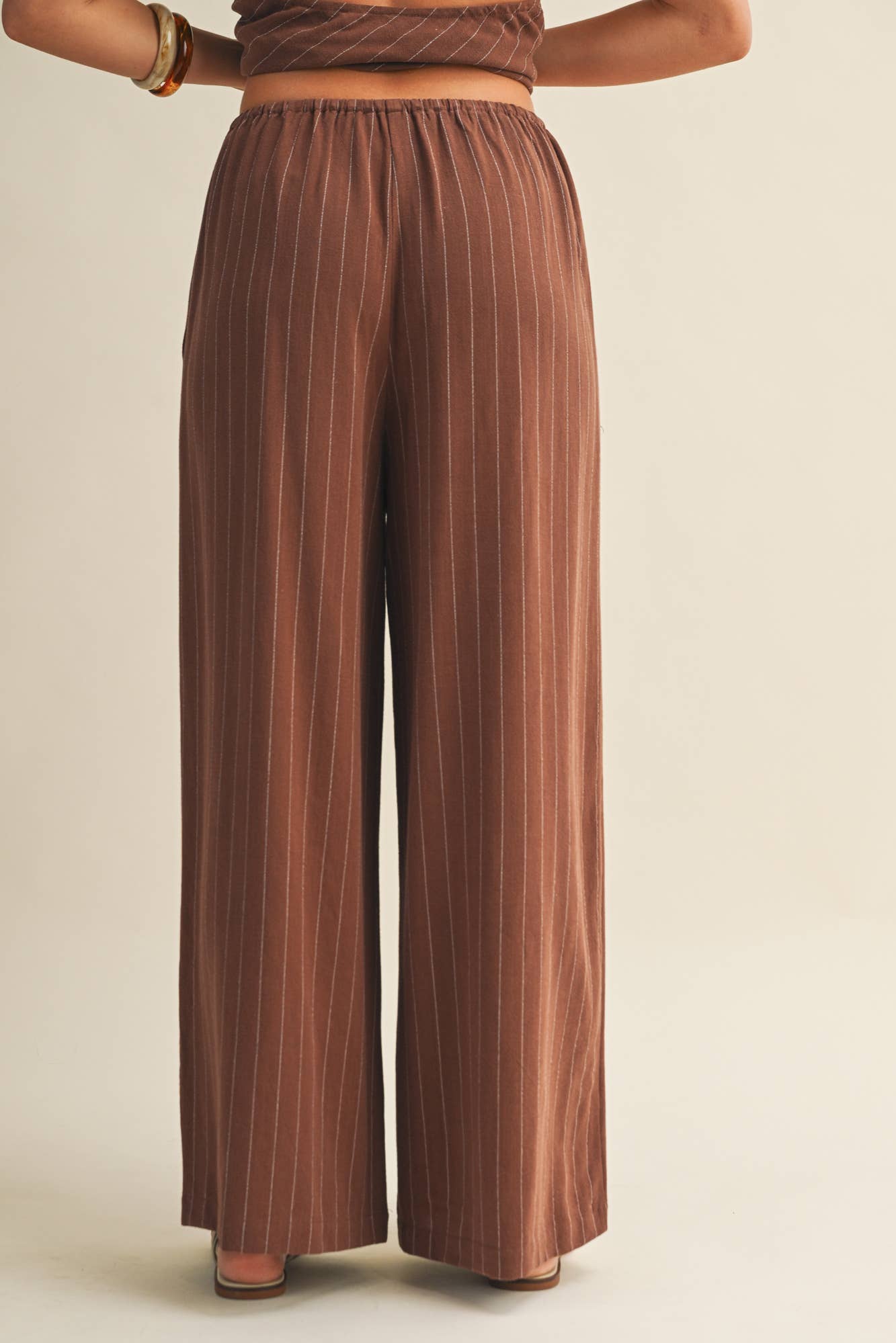 DRAWSTRING WAIST STRIPE PANTS