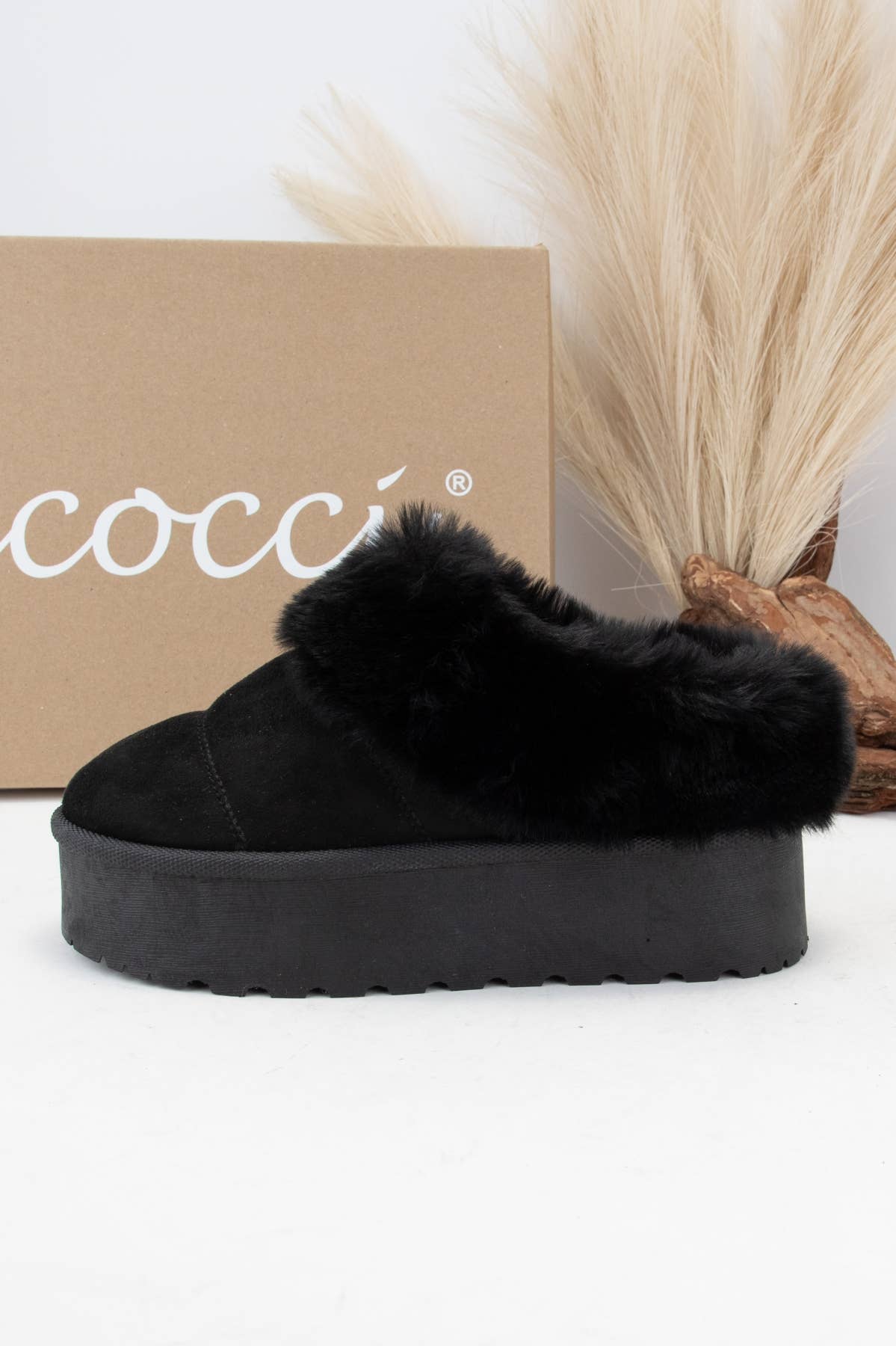 Platform Faux Fur Sandals