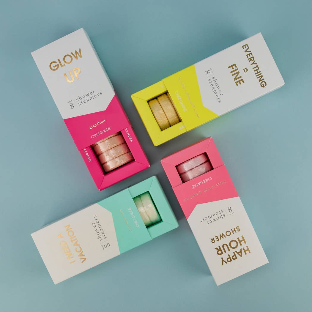 Chez Gagne I Need A Vacation - Aromatherapy Shower Steamers - Coconut Lime - Set of 8