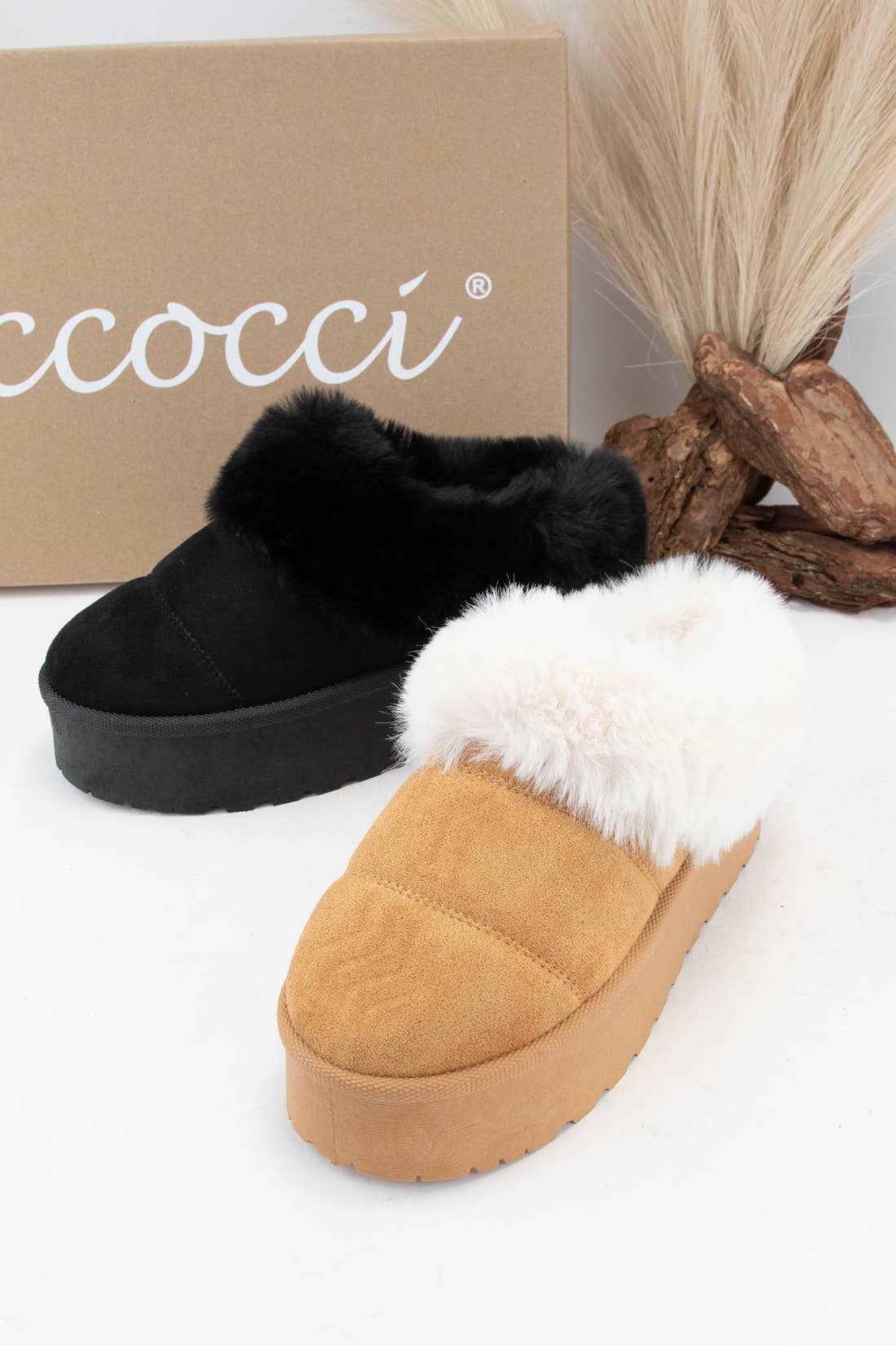 Platform Faux Fur Sandals