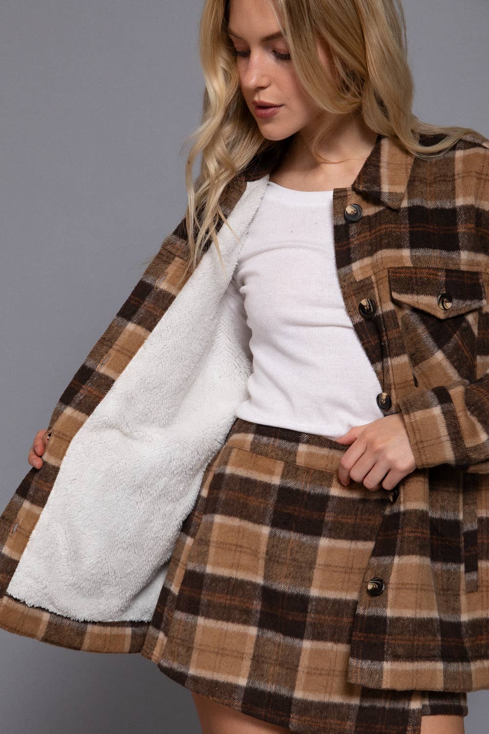 Brown Plaid Jacket