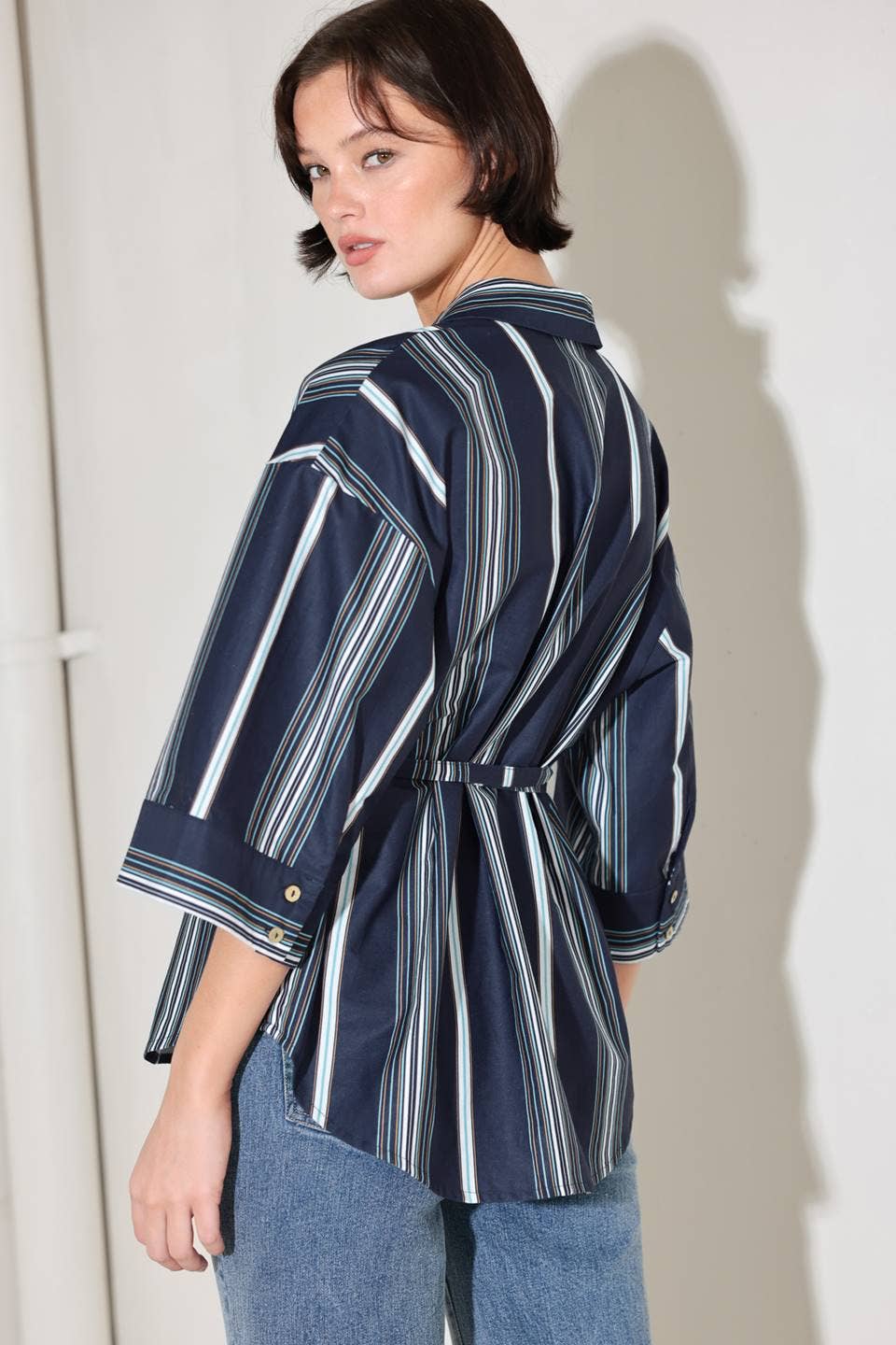 A striped woven top