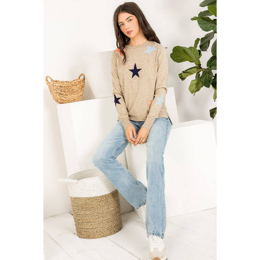 Multi Color Star Sweater