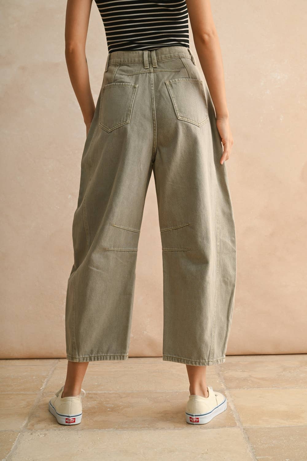 BARREL COTTON PANTS