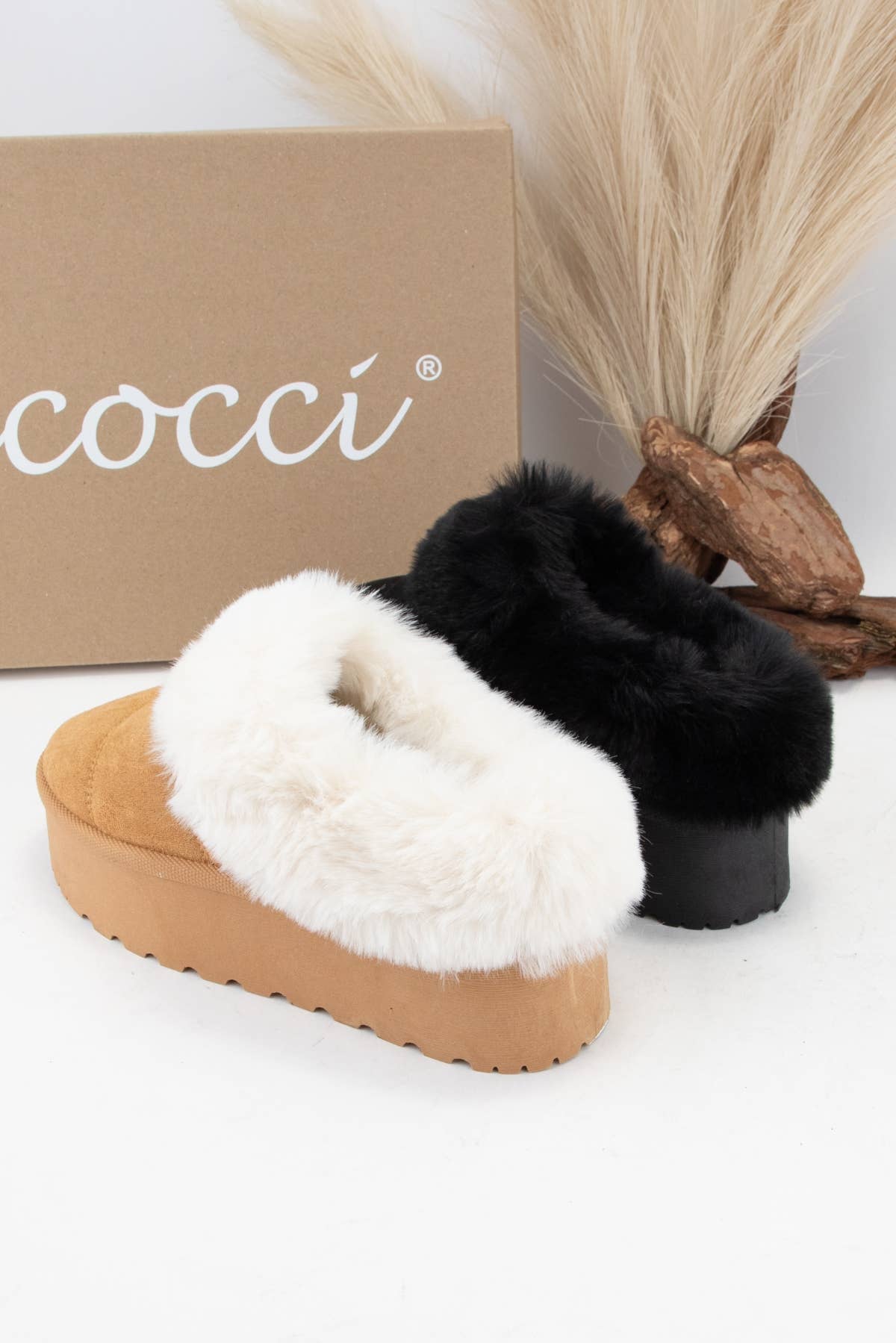 Platform Faux Fur Sandals