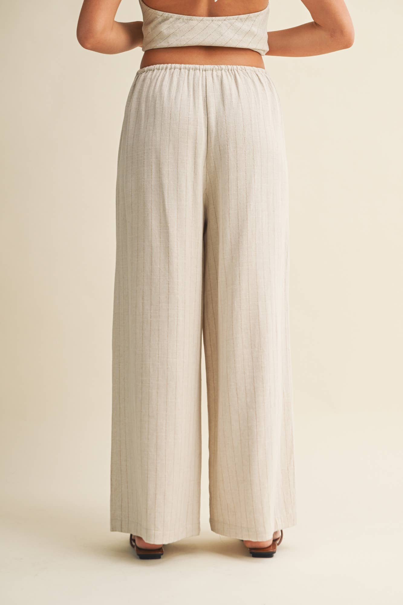 DRAWSTRING WAIST STRIPE PANTS