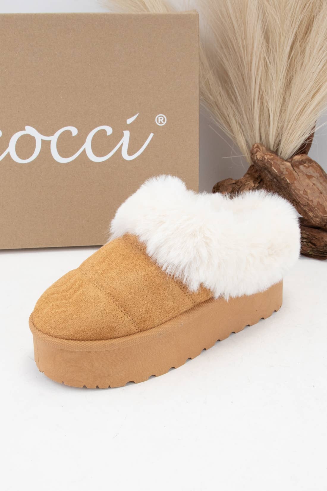 Platform Faux Fur Sandals