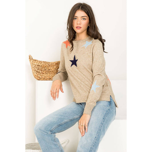 Multi Color Star Sweater