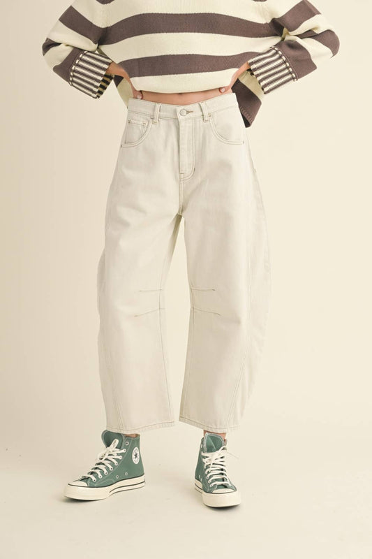 BARREL COTTON PANTS