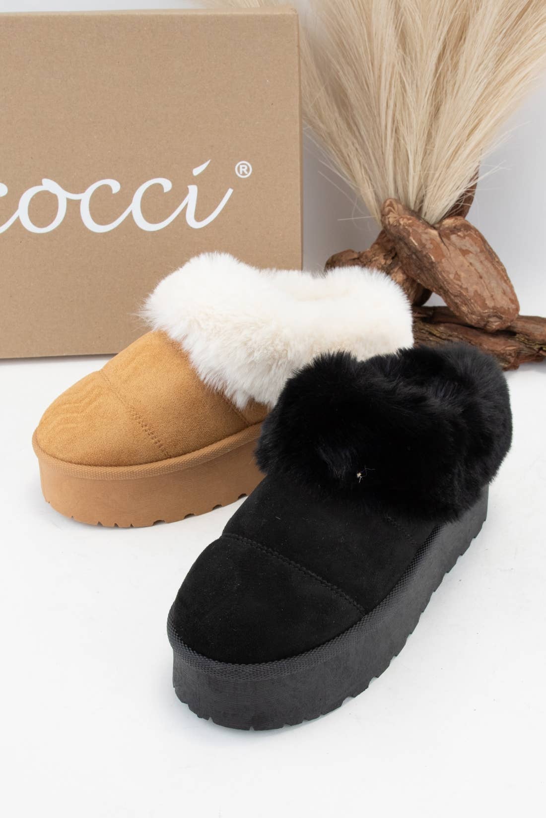 Platform Faux Fur Sandals