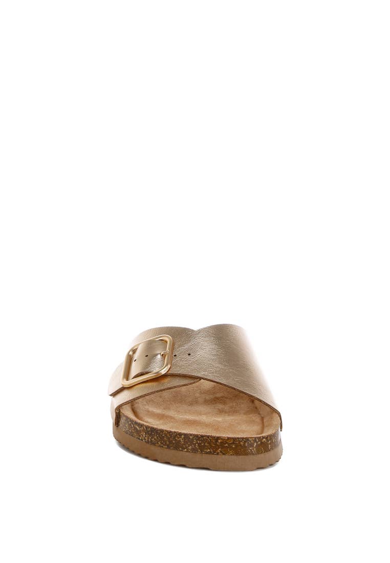 Uvaria Metallic Slip-On Sandals