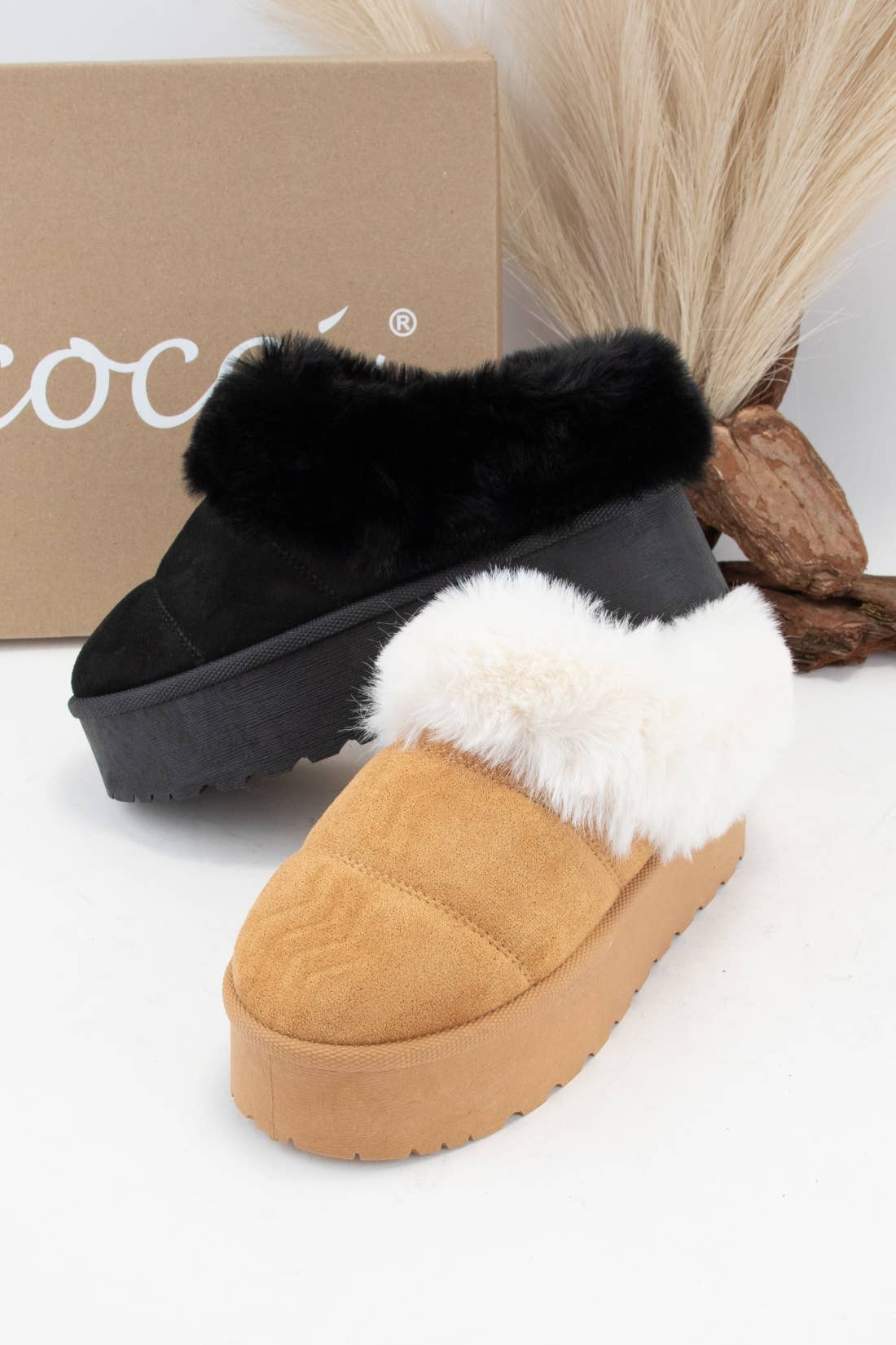 Platform Faux Fur Sandals