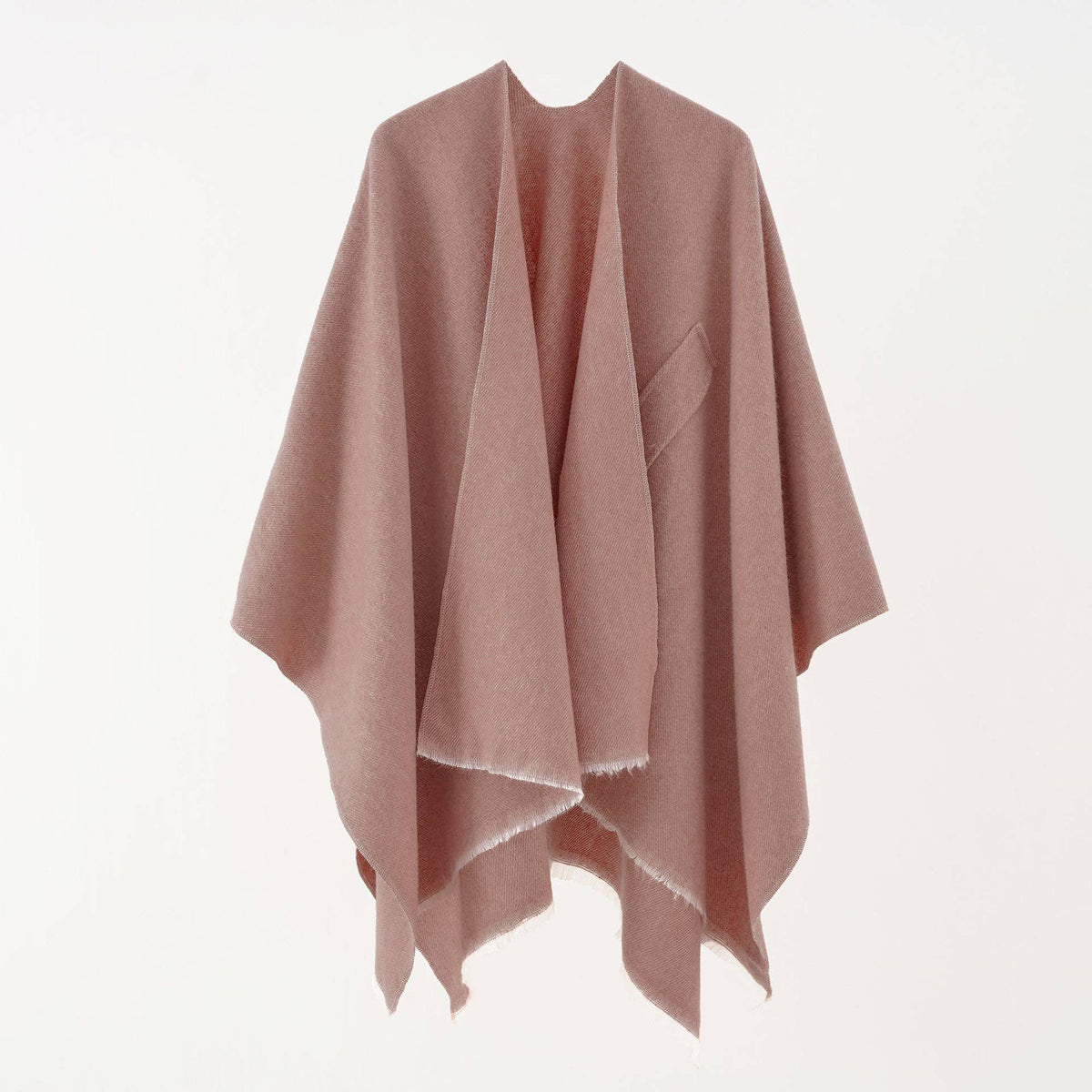 Asymmetrical plain chilly ruana