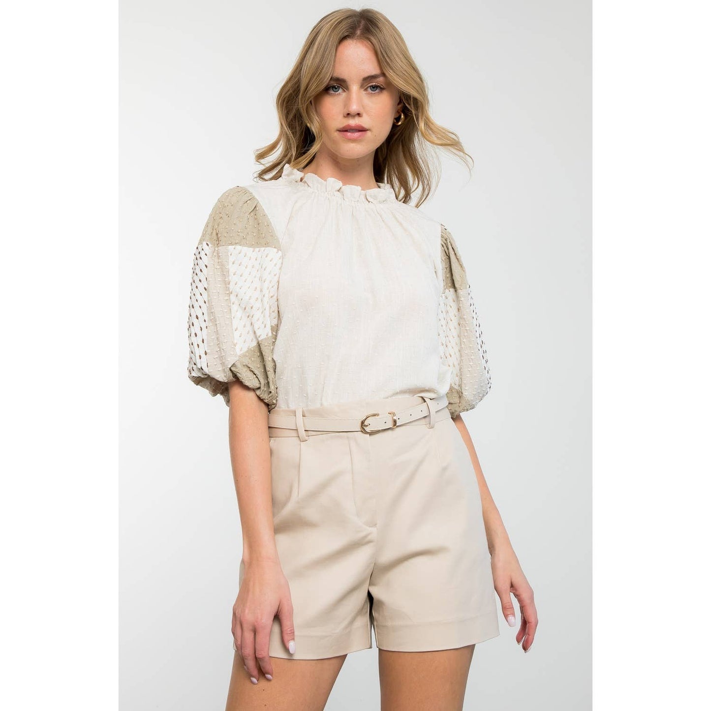 Textured Puff Sleeve Top
