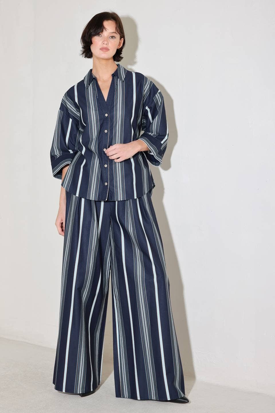 A striped woven top