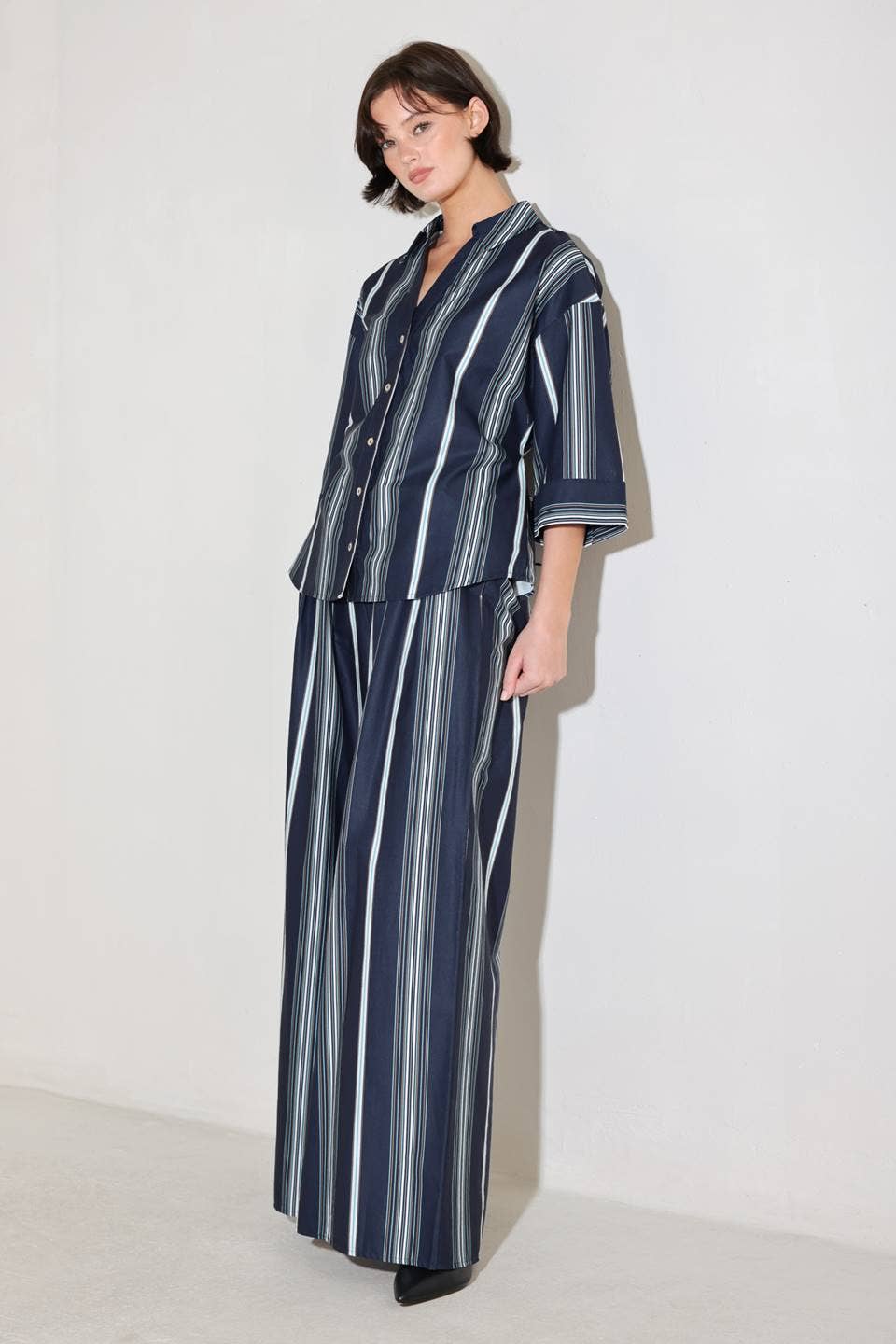 A striped woven top