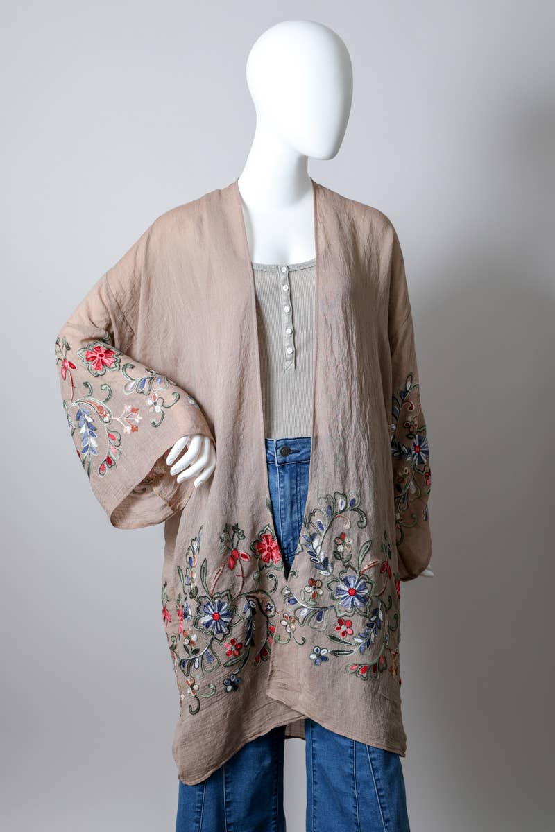 Chic Full-Length Flower Kimono - Versatile Layering Piece 🌼