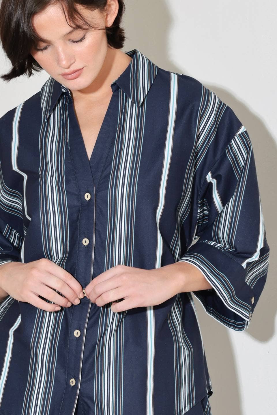 A striped woven top