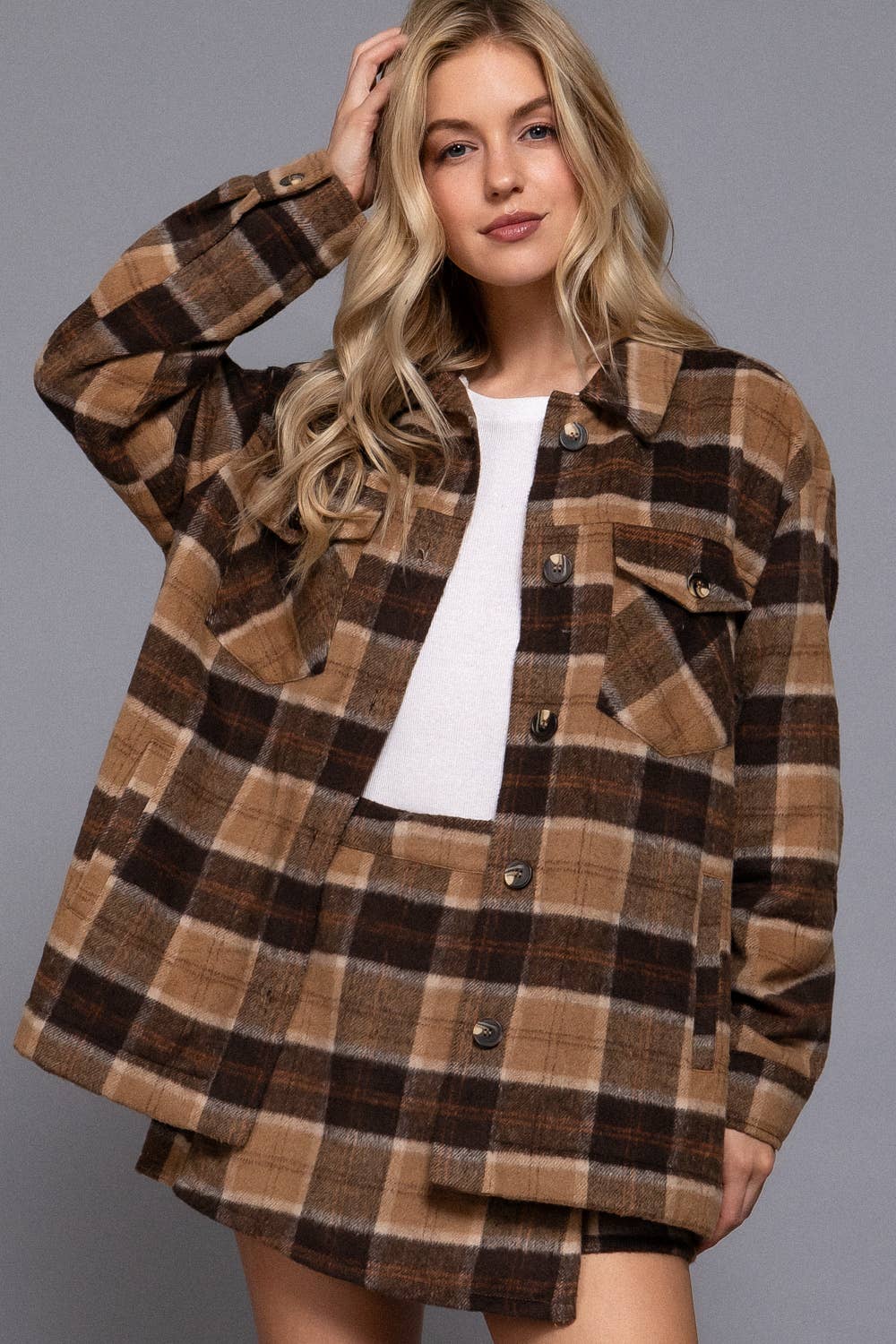 Brown Plaid Jacket