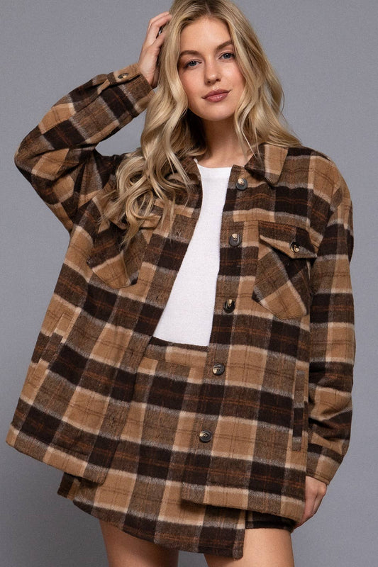 Brown Plaid Jacket
