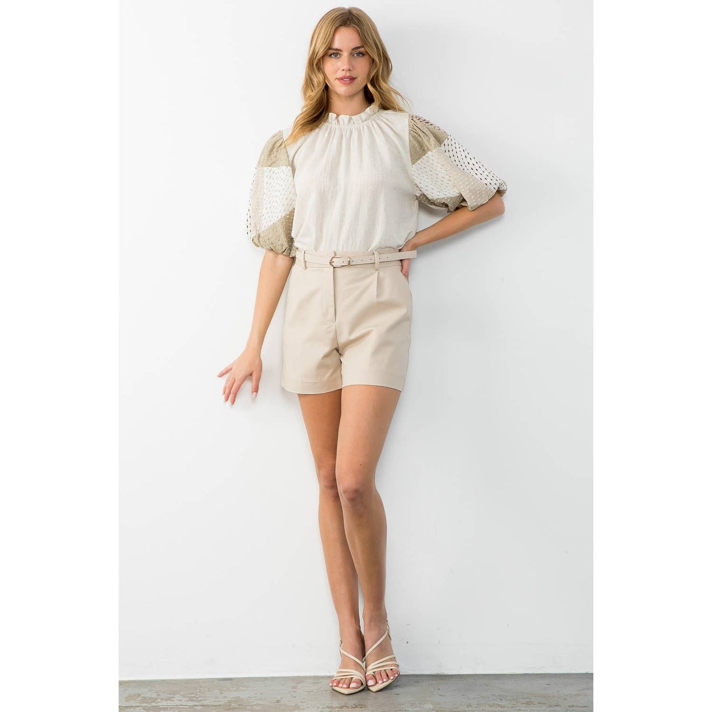Textured Puff Sleeve Top