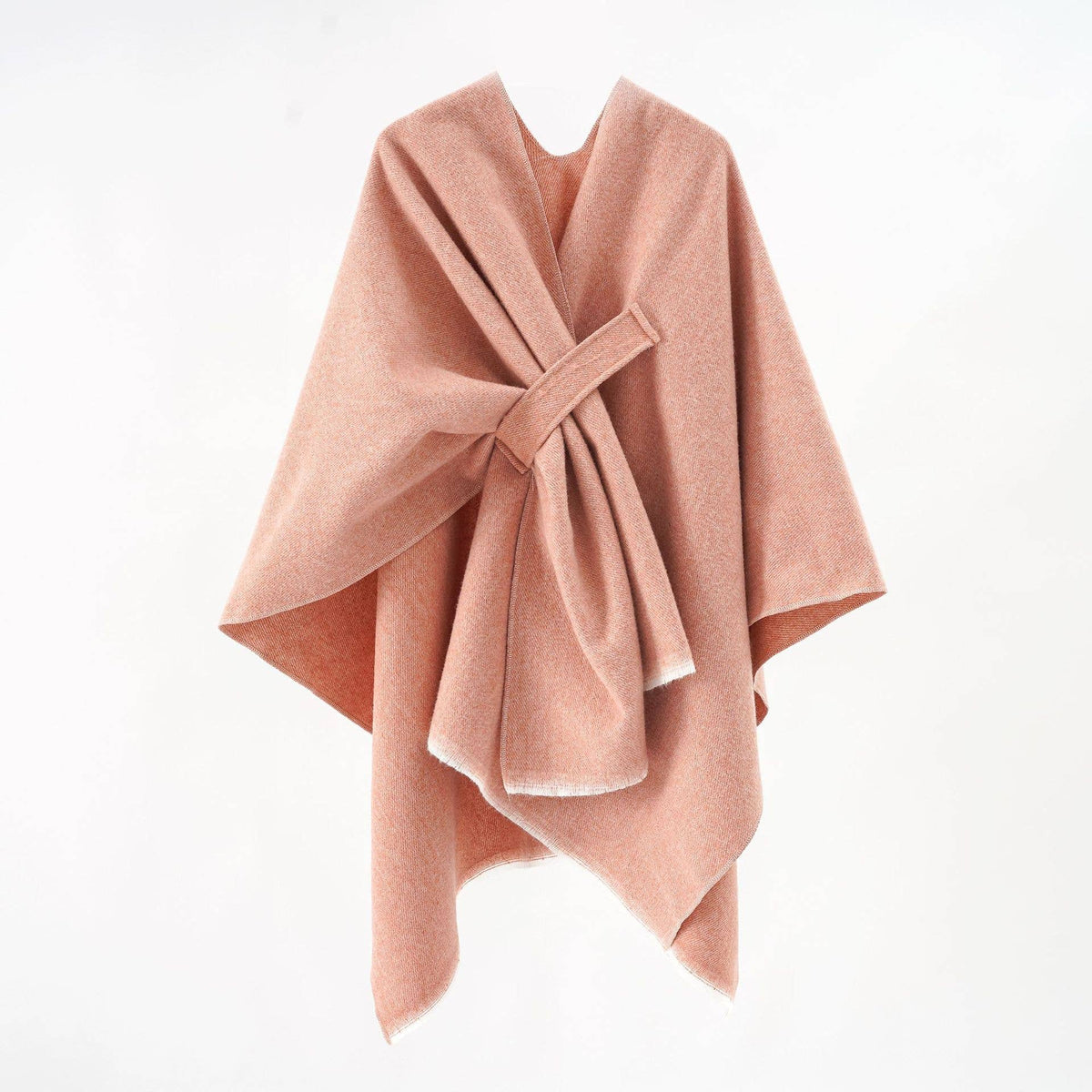 Asymmetrical plain chilly ruana